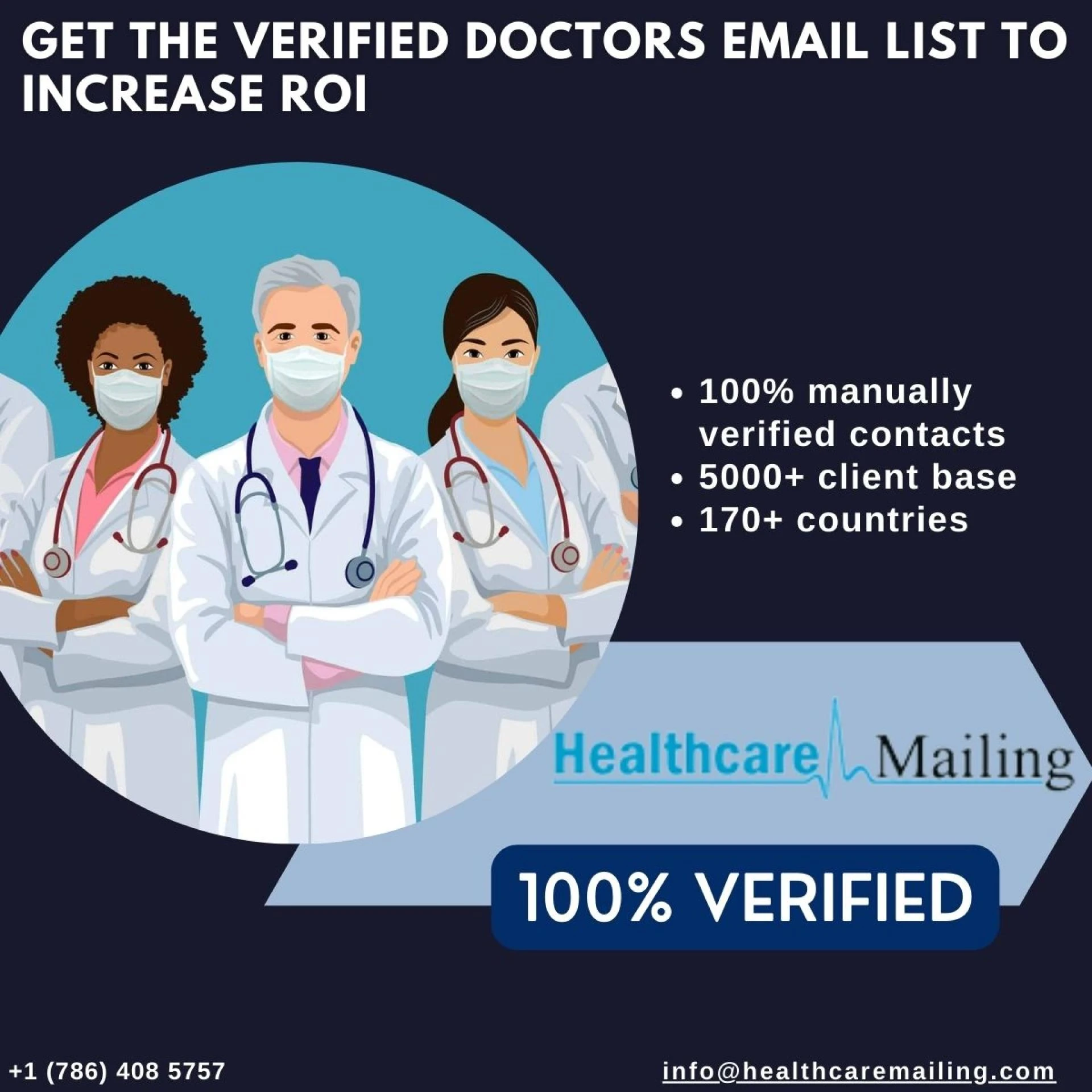 Purchase our targeted doctors email list and grab the opportunity to turn 1 million doctors into your customers