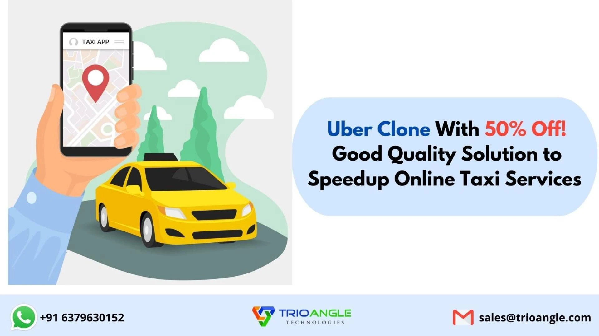 Uber Clone With 50% Off - Good Quality Solution to Speedup Online Taxi Services