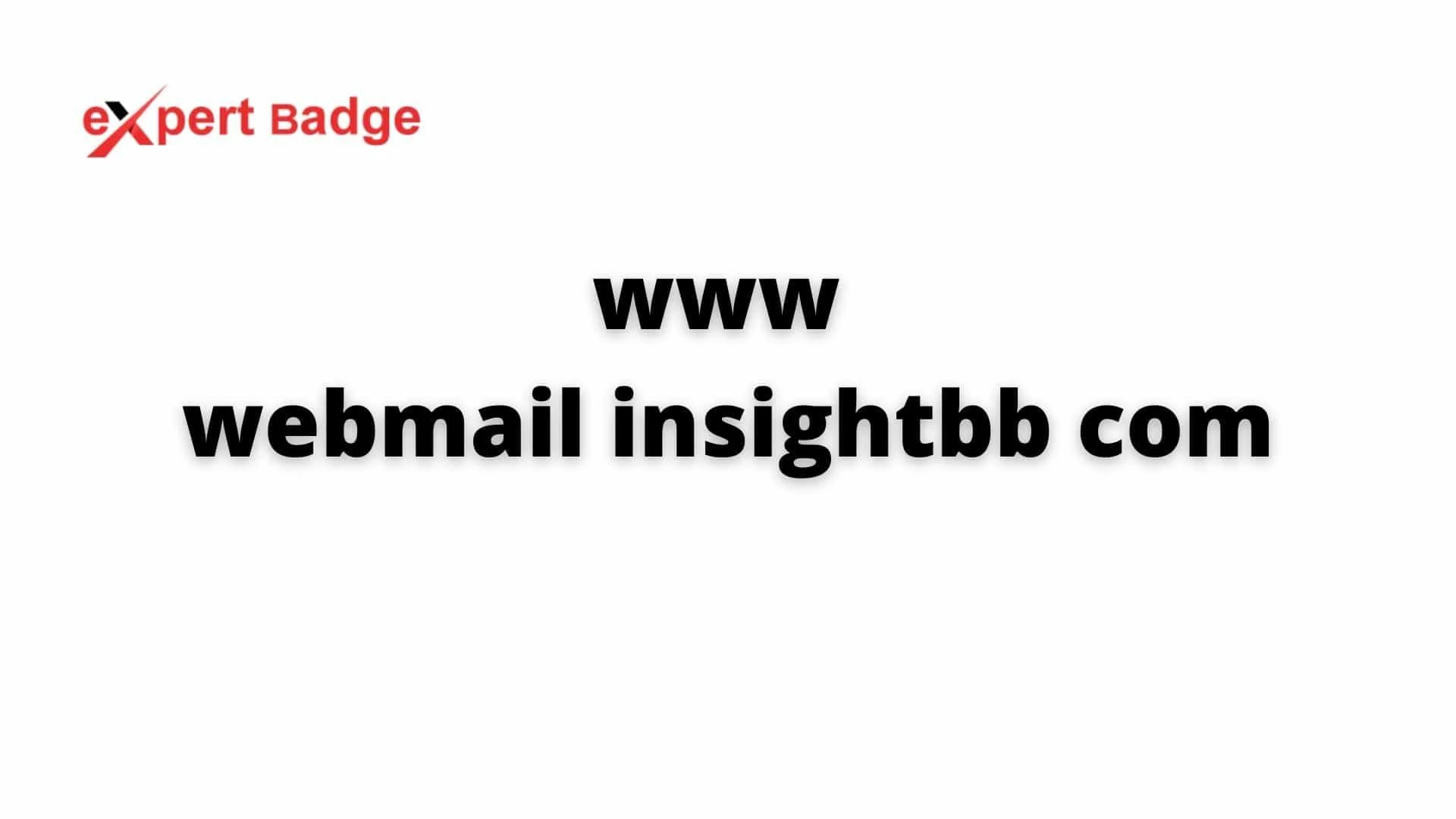 Login to the insight webmail
