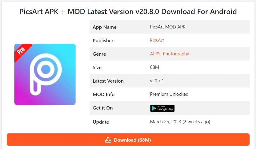 Unlocked Features and More: Downloading PicsArt from Moddroidx