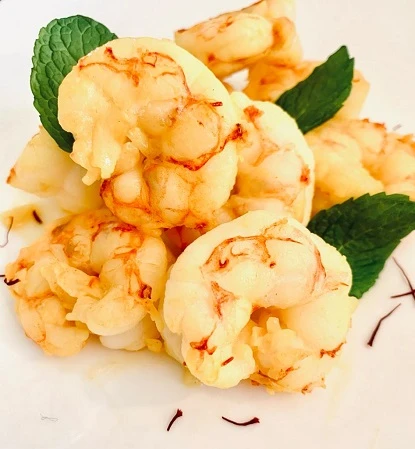 Saffron Garlic Prawns Recipe