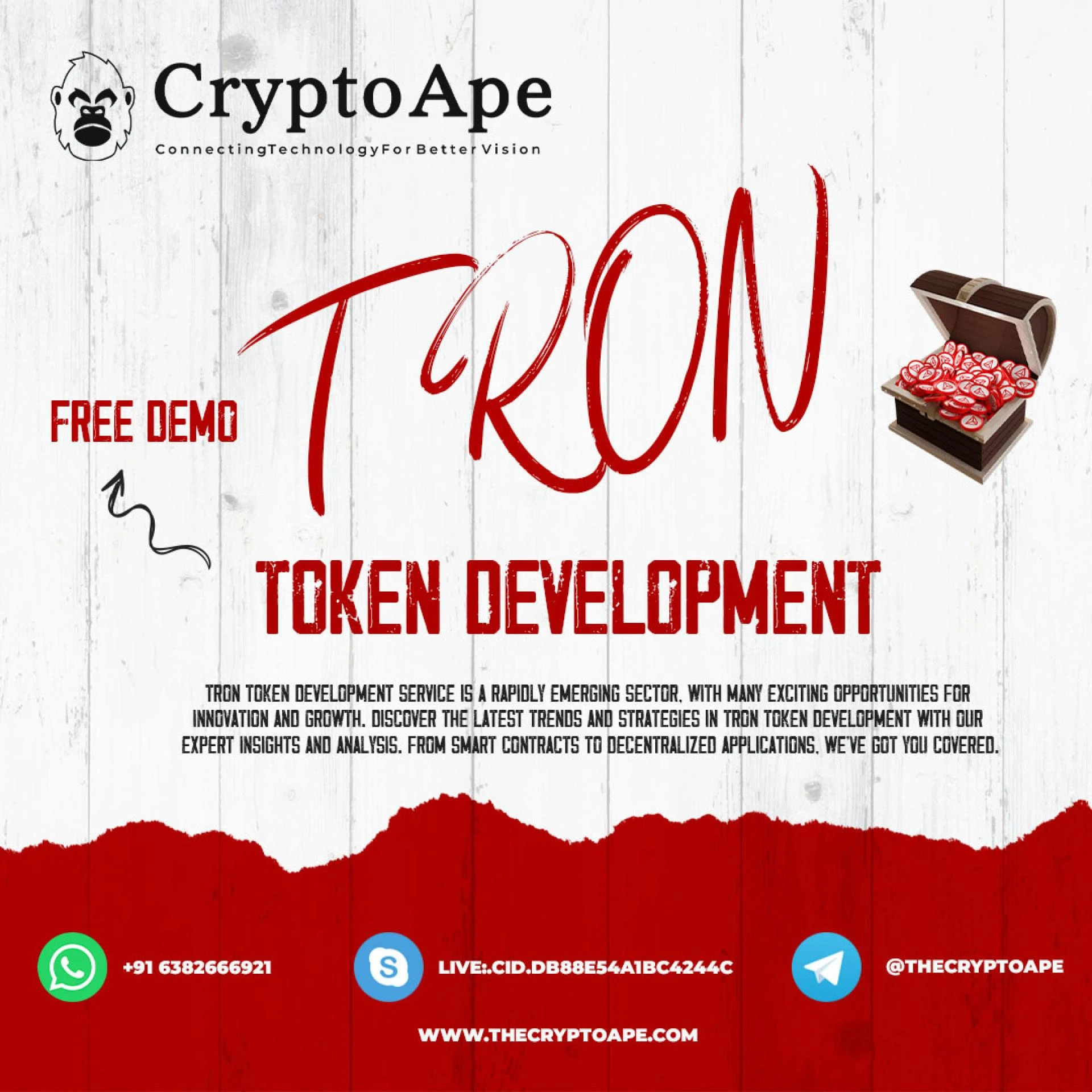 How does Tron plan to ensure security and decentralization in its token development?