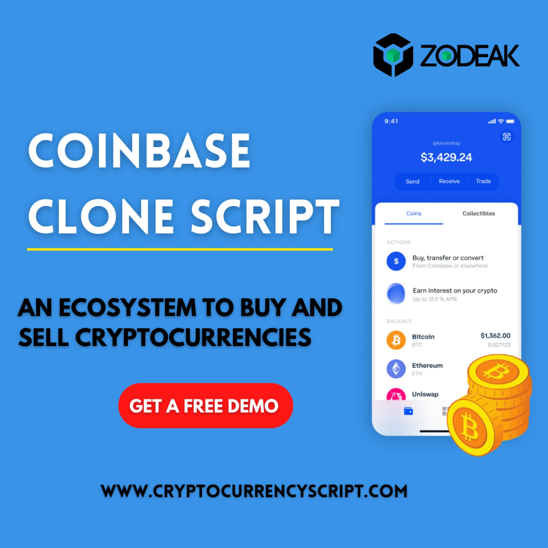 Coinbase Clone Script - An Ecosystem To Buy And Sell Cryptocurrencies
