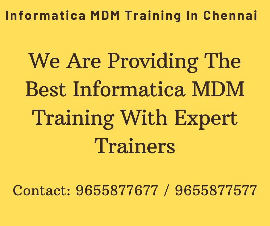 Informatica MDM Training in Chennai