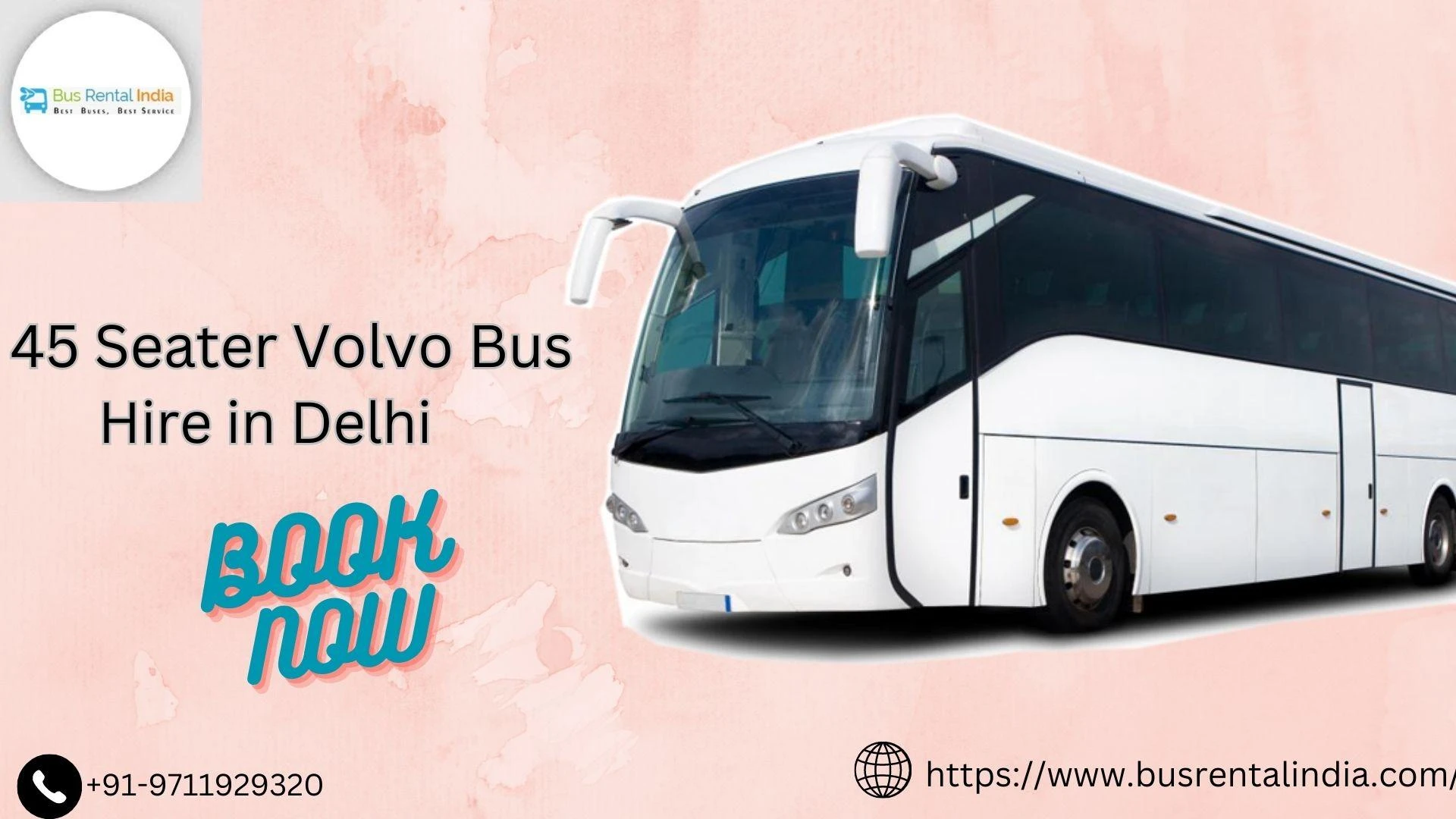 Hire 45 seater Volvo Bus in Delhi