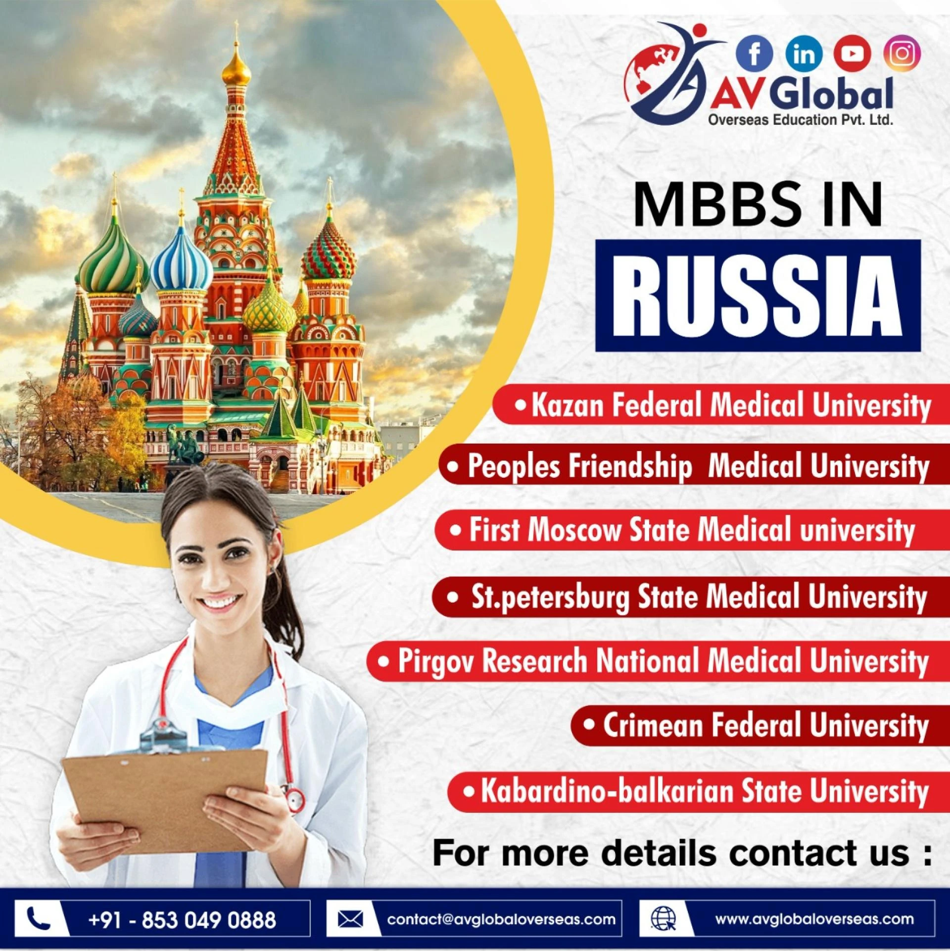 Top 3 Universities in Russia to Study MBBS Abroad at Affordable Fees