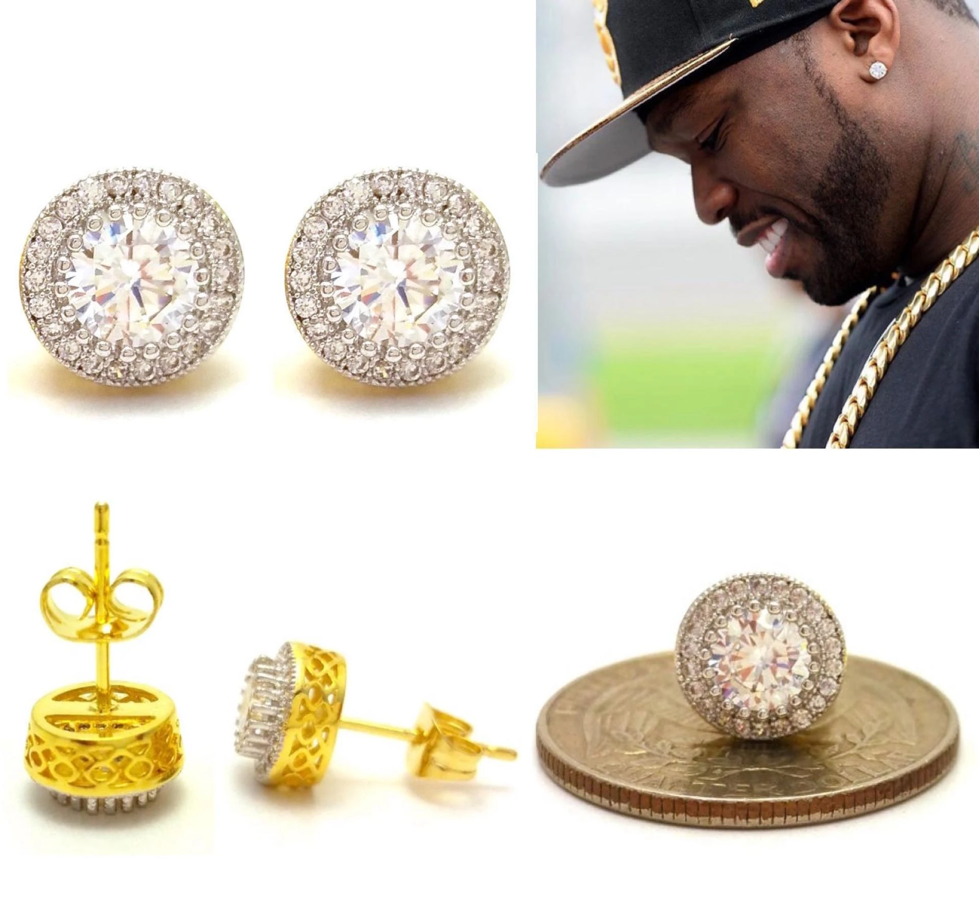 Elevate Your Style: Discover Exquisite Men's Diamond Stud Earrings at Hands of Gold
