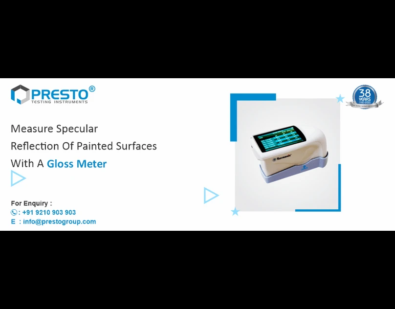 Measure specular reflection of painted surfaces with a gloss meter