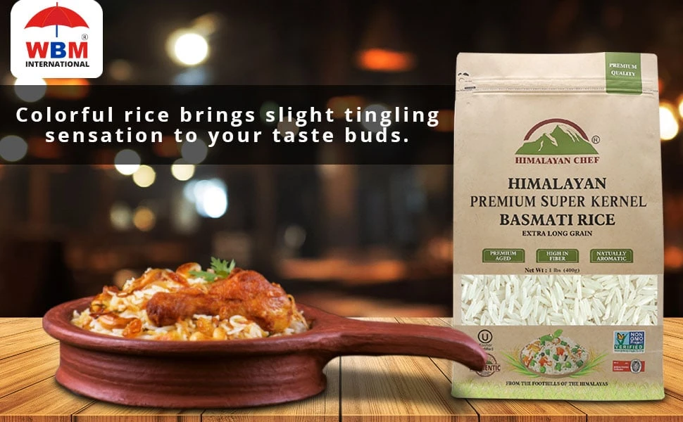 Himalayan Chef Basmati Rice Long-Grain Rice in Pakistan, Fluffy &amp; Quick Cooking, Aromatic, 10 lbs