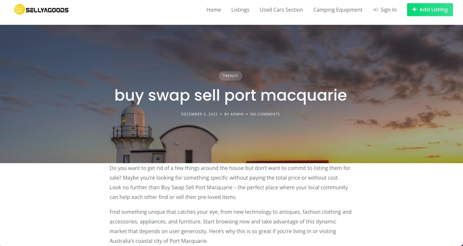 Explore the Thriving Online Marketplace: Buy, Swap, and Sell in Port Macquarie and Moree 