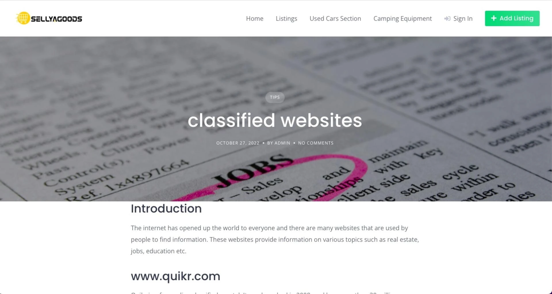The Power of Online Classified Marketplaces: Enhancing Classified Ad Postings