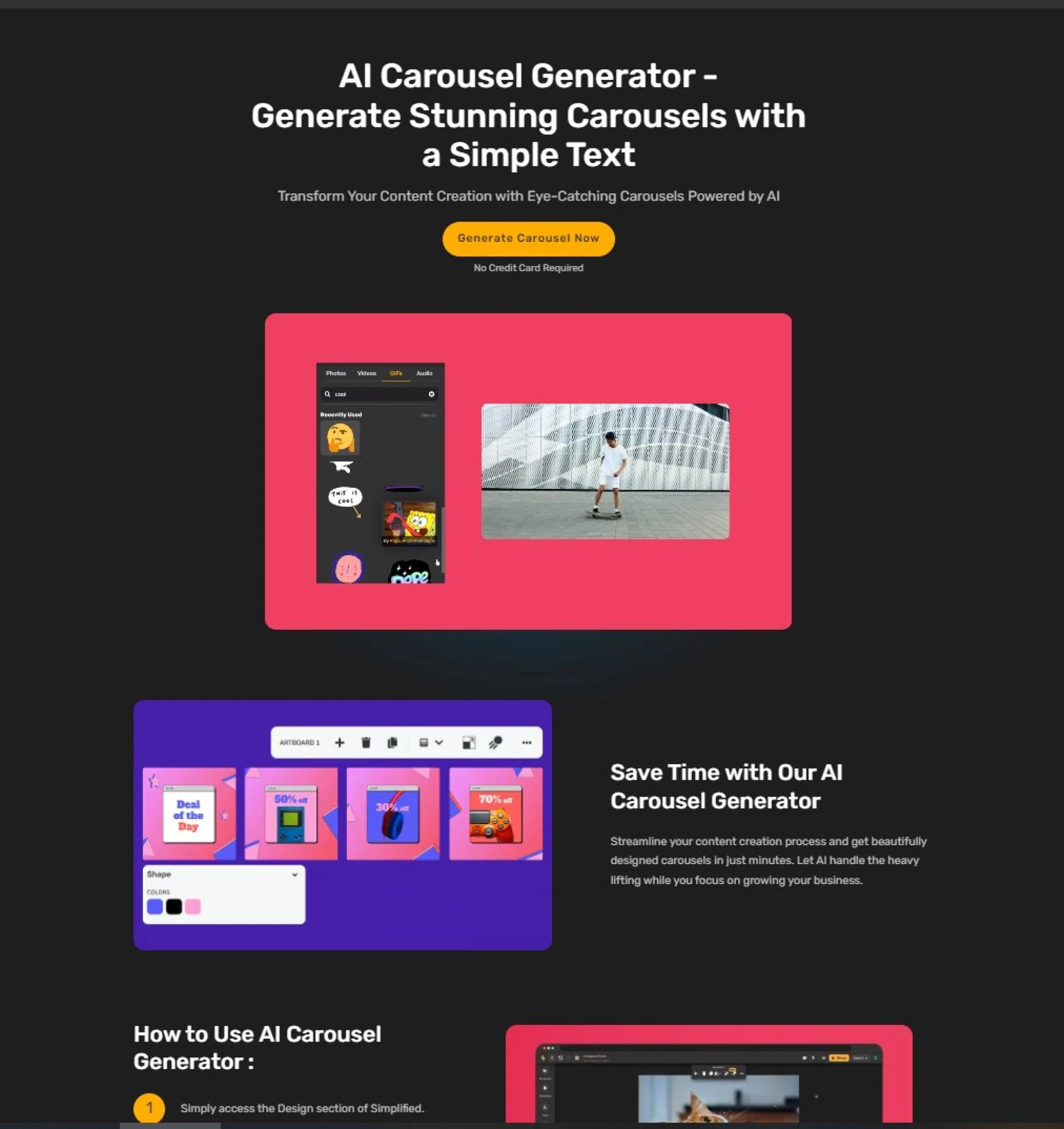 Transform Your Website with our Free AI Carousel Generator