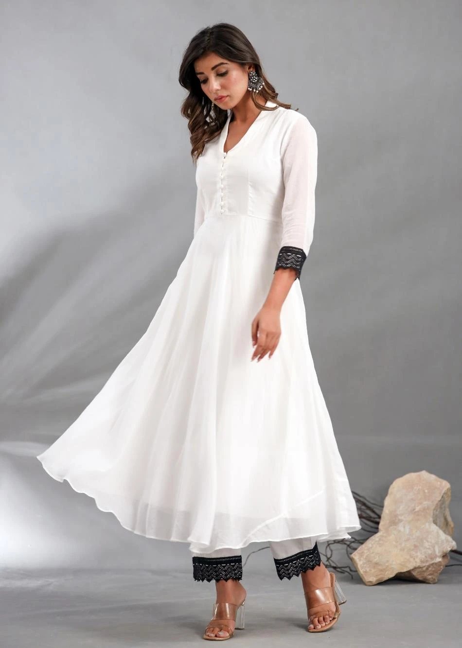 Buy Designer Cotton Anarkali Suits for Women At JOVI Fashion
