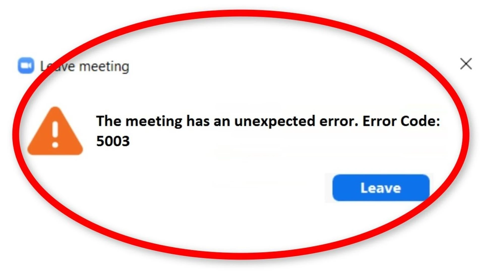 How to Fix Zoom Error Code 5003?