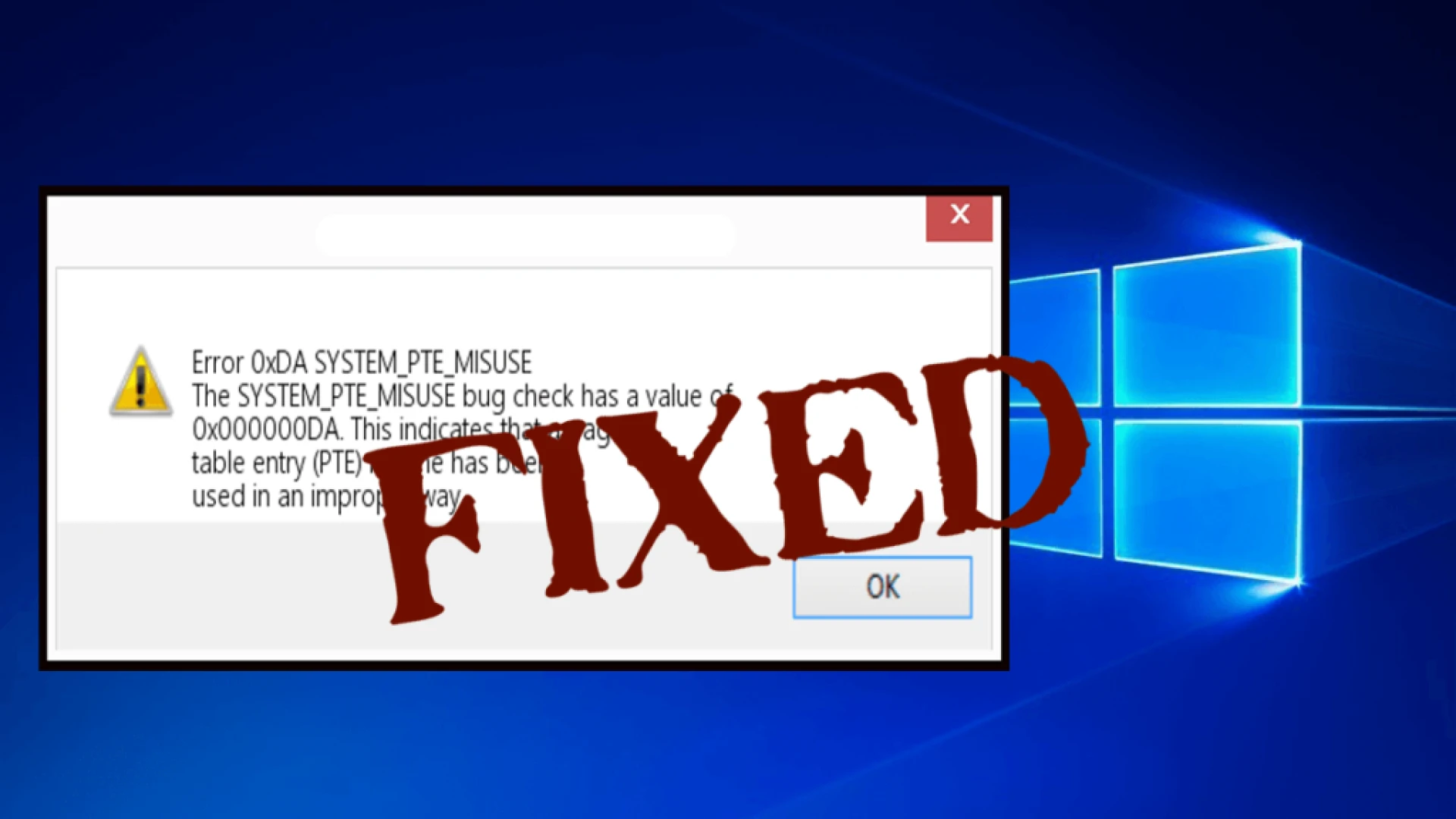 How to Fix SYSTEM_PTE_MISUSE BSOD Error in Windows 10