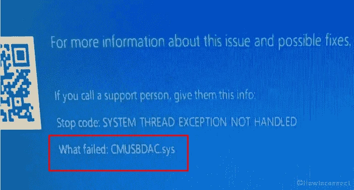 How to Fix CMUSBDAC.sys error in Windows 10?