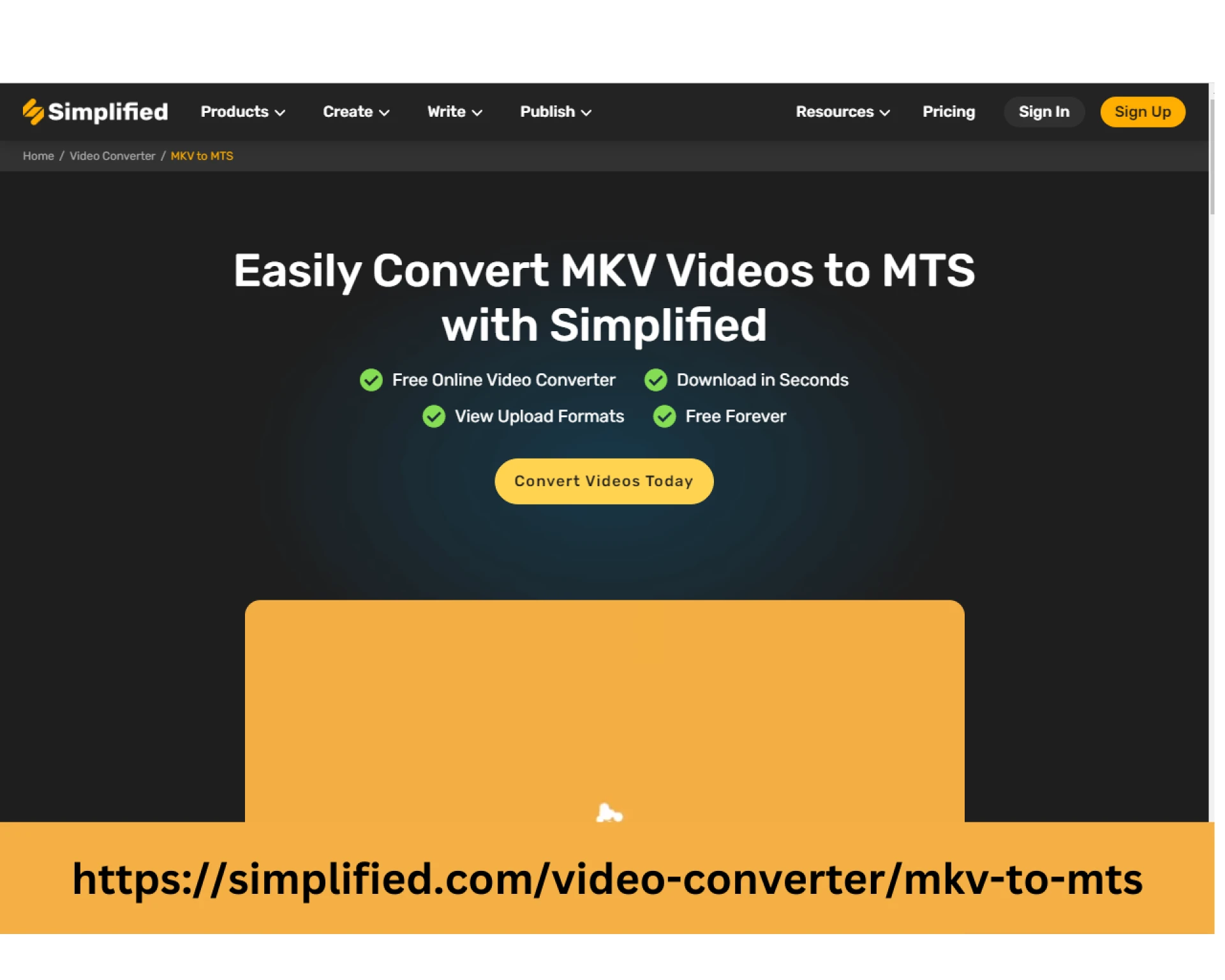 Convert MKV to MTS for Free with Simplified Online Video Converter