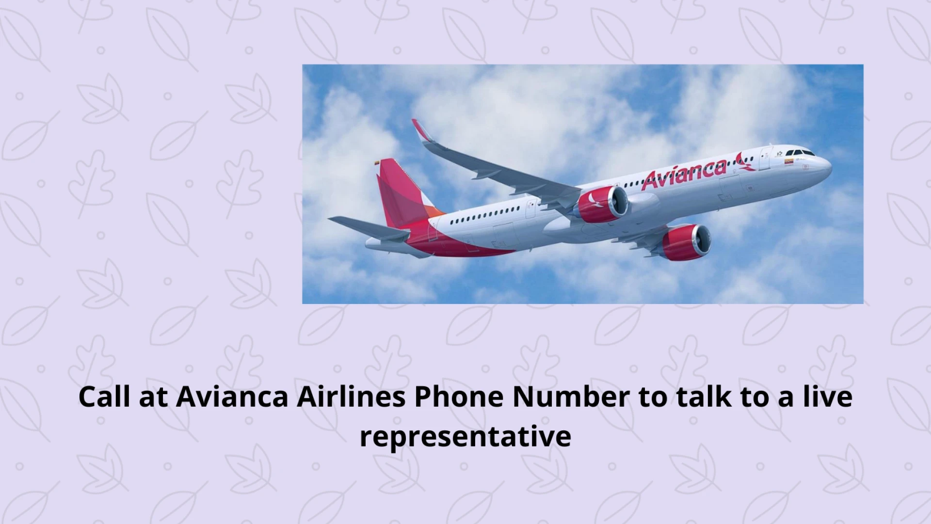 Is there possible to talk to an Avianca representative?