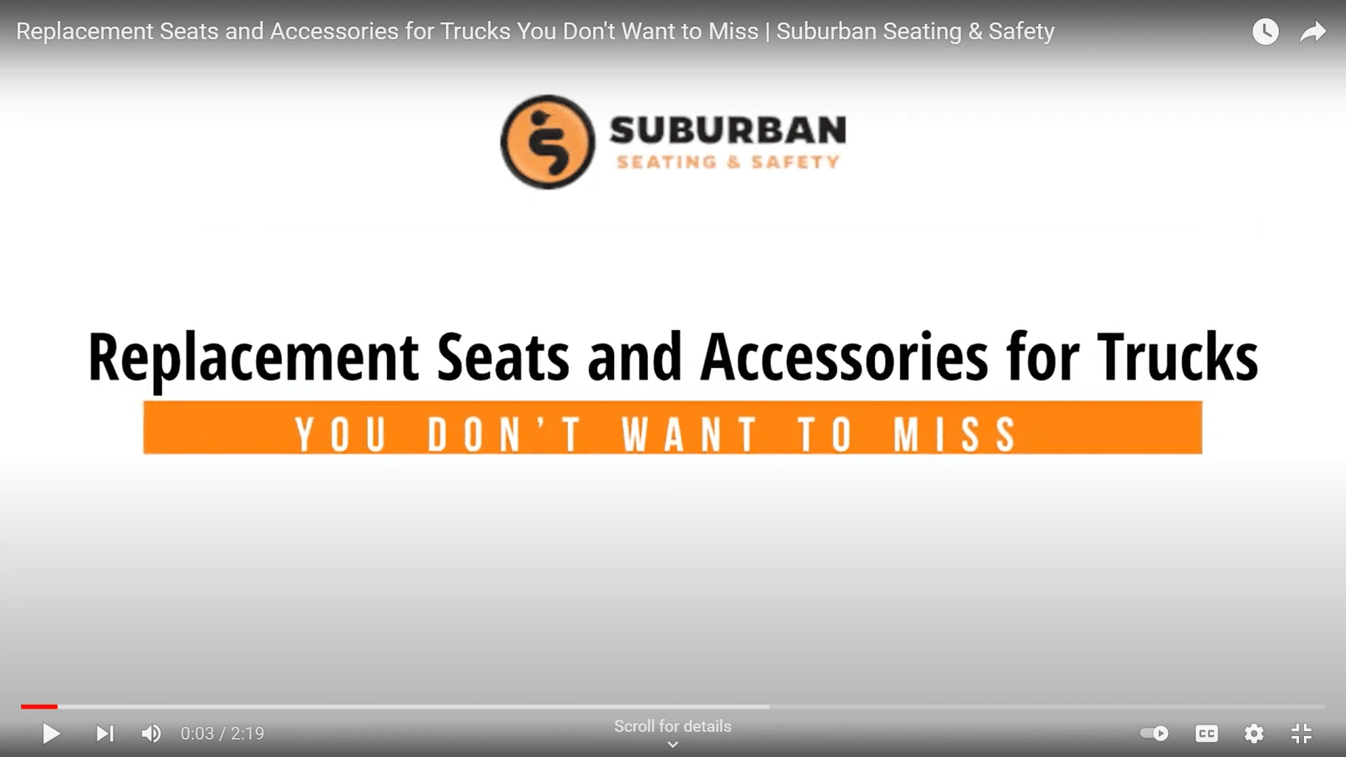 Replacement Seats and Accessories for Trucks You Don't Want to Miss | Suburban Seating &amp; Safety