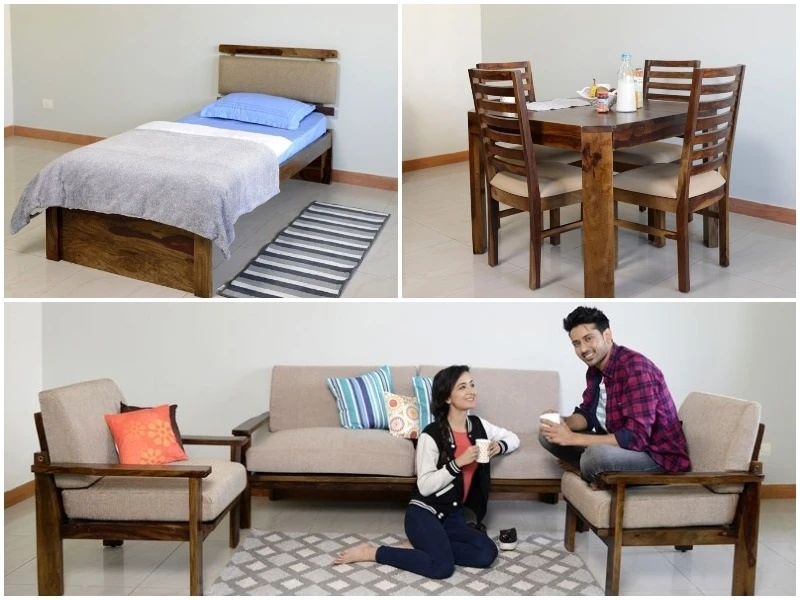 Rent Sheesham Wood Home Furniture Online in Pune