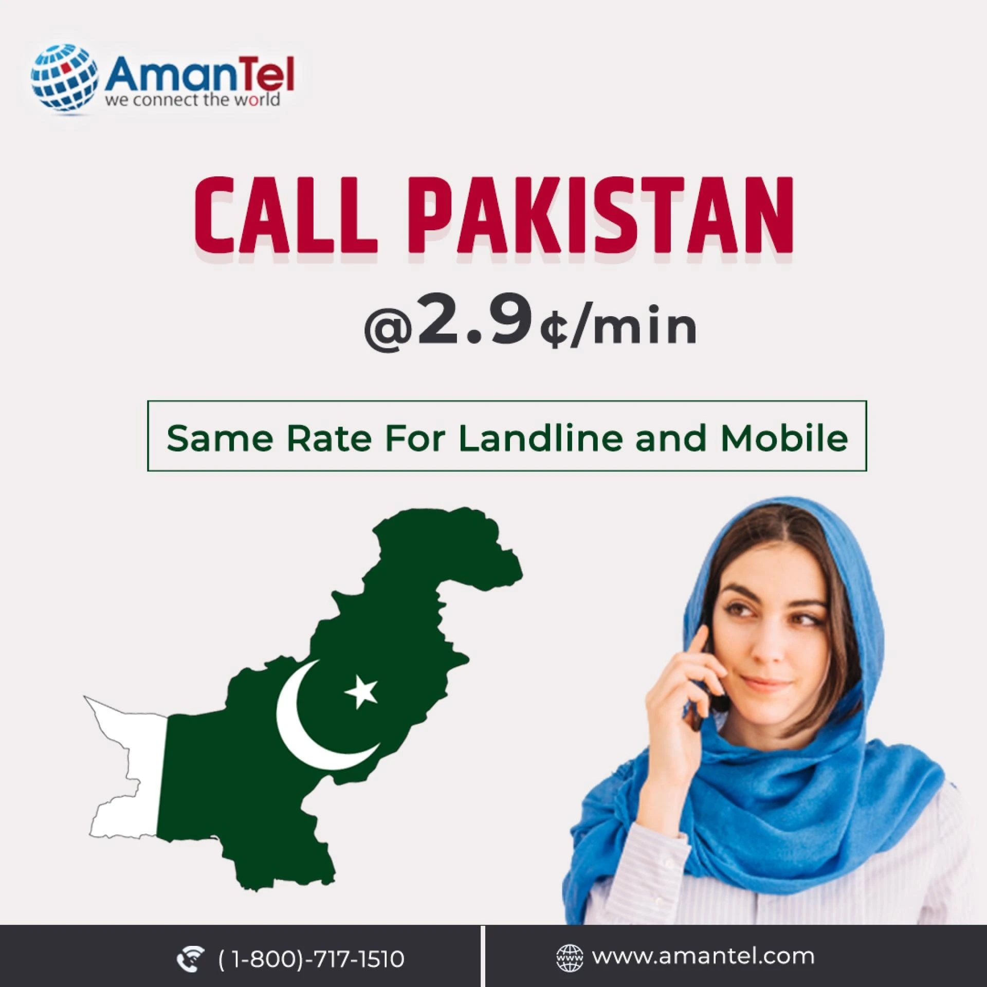 How to call Pakistan from USA and Canada