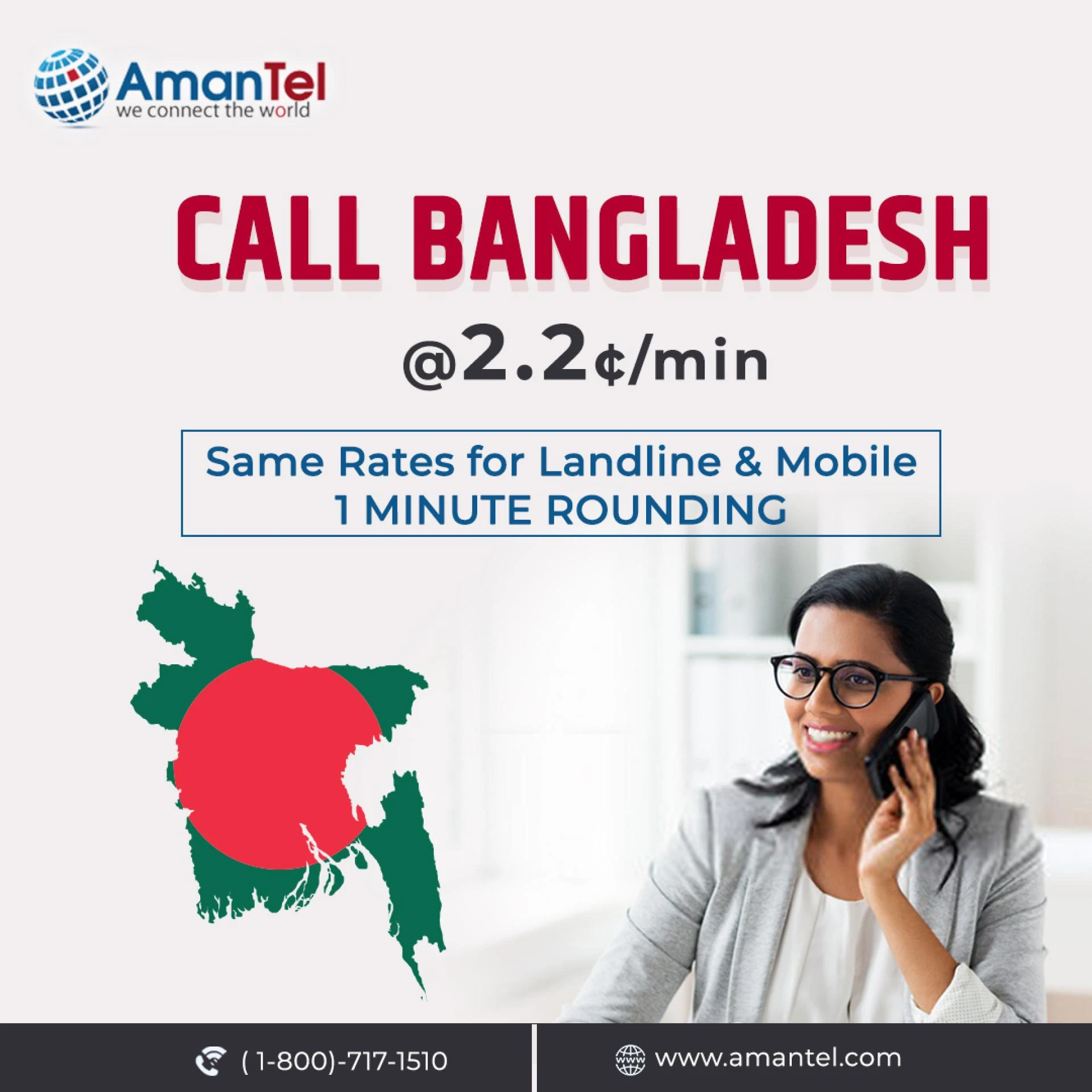 Cheap international calls to Bangladesh from USA with Amantel
