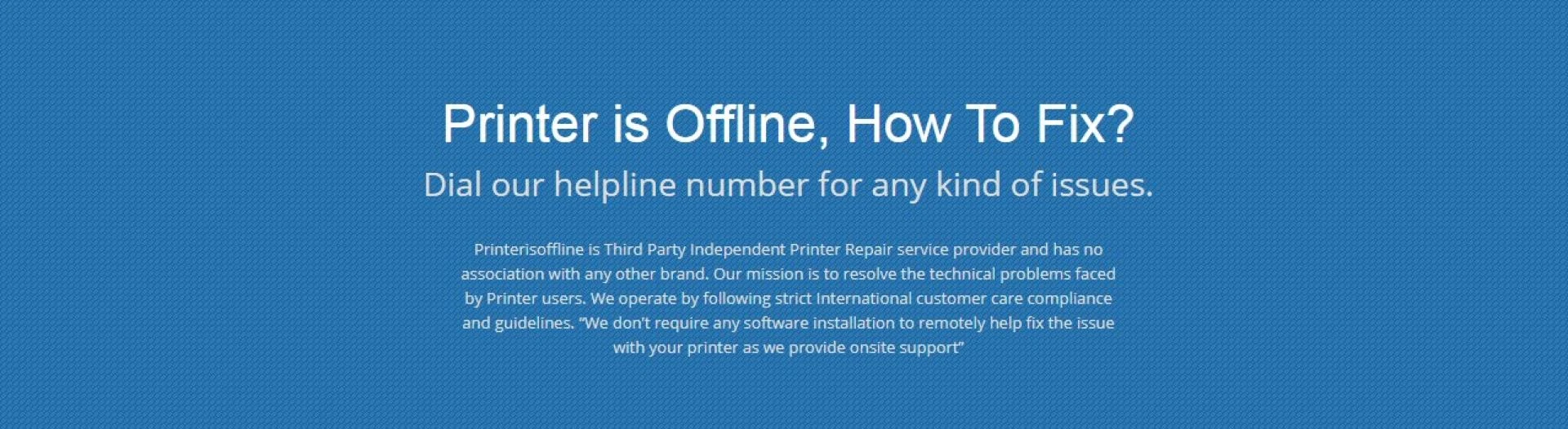 Printer is Offline on Window 10/8/7 &amp; MAC | Fix Printer Says Offline Error