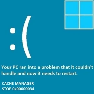 Fixed: CACHE MANAGER Error BSOD in Windows 10