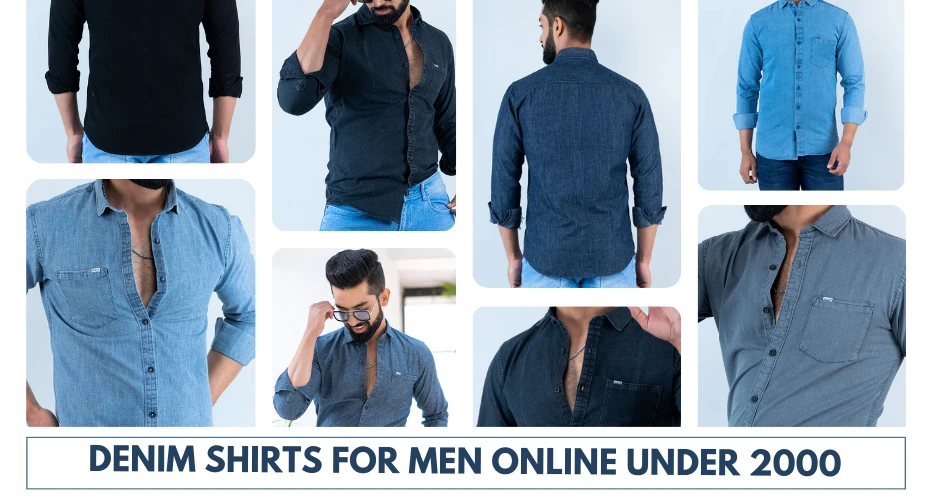 Buy denim shirts for men online for under 2000