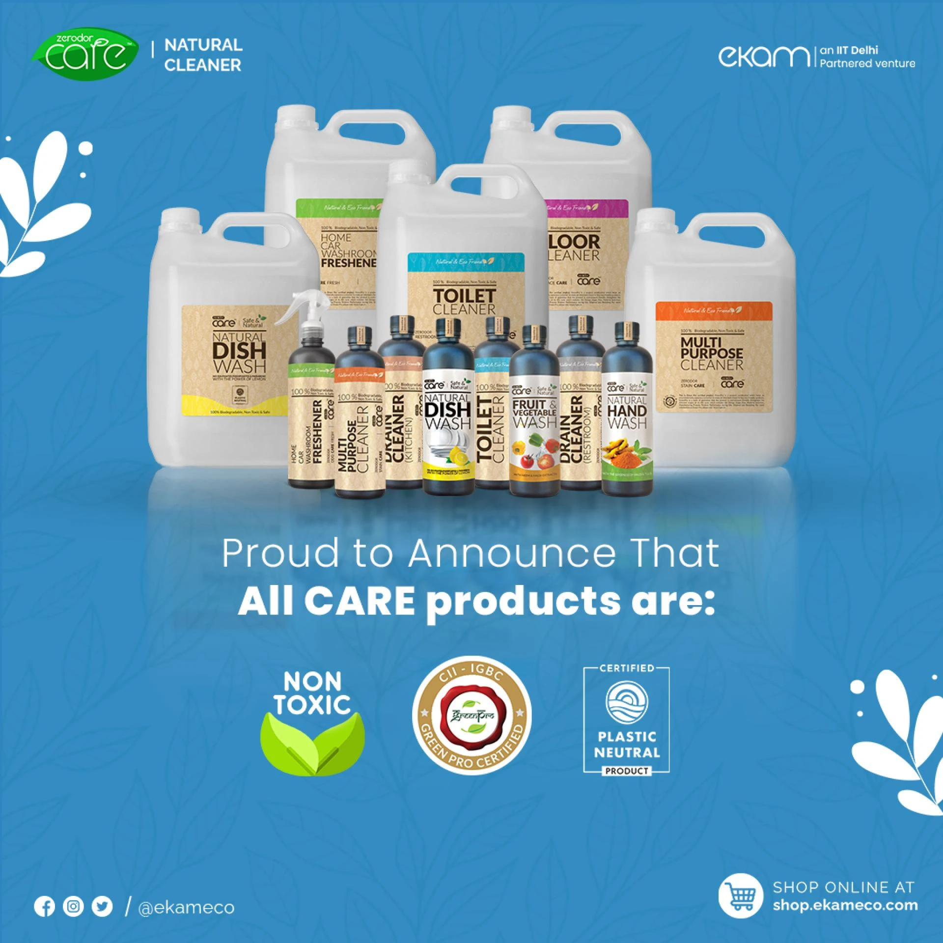 Home Care Products | CARE Natural Cleaners I Ekam Eco Solutions