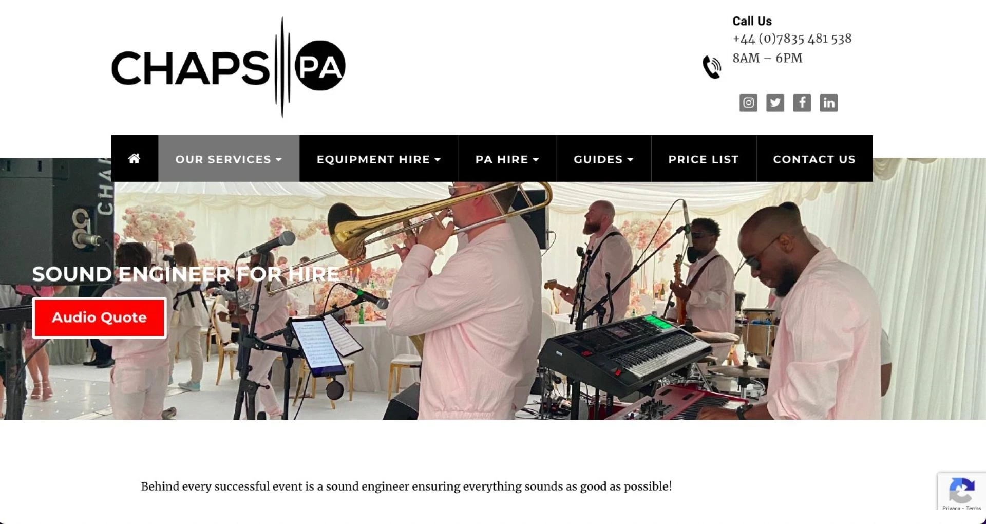 Unlock the Power of Sound with Reliable PA System Rental and Sound Services at Chaps-pa.co.uk