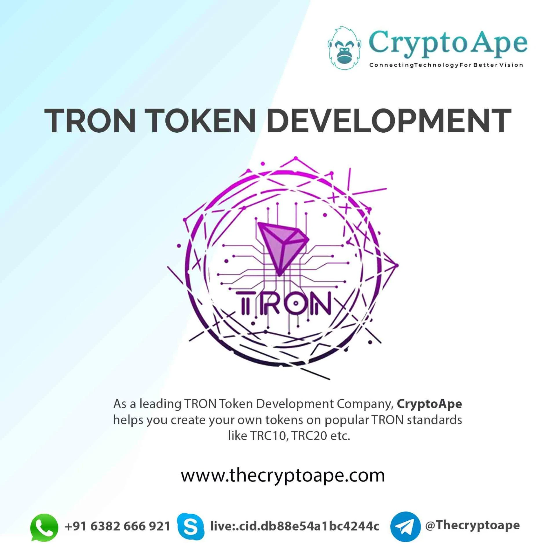 Implementing smart contract functionality in a TRON token for decentralized applications