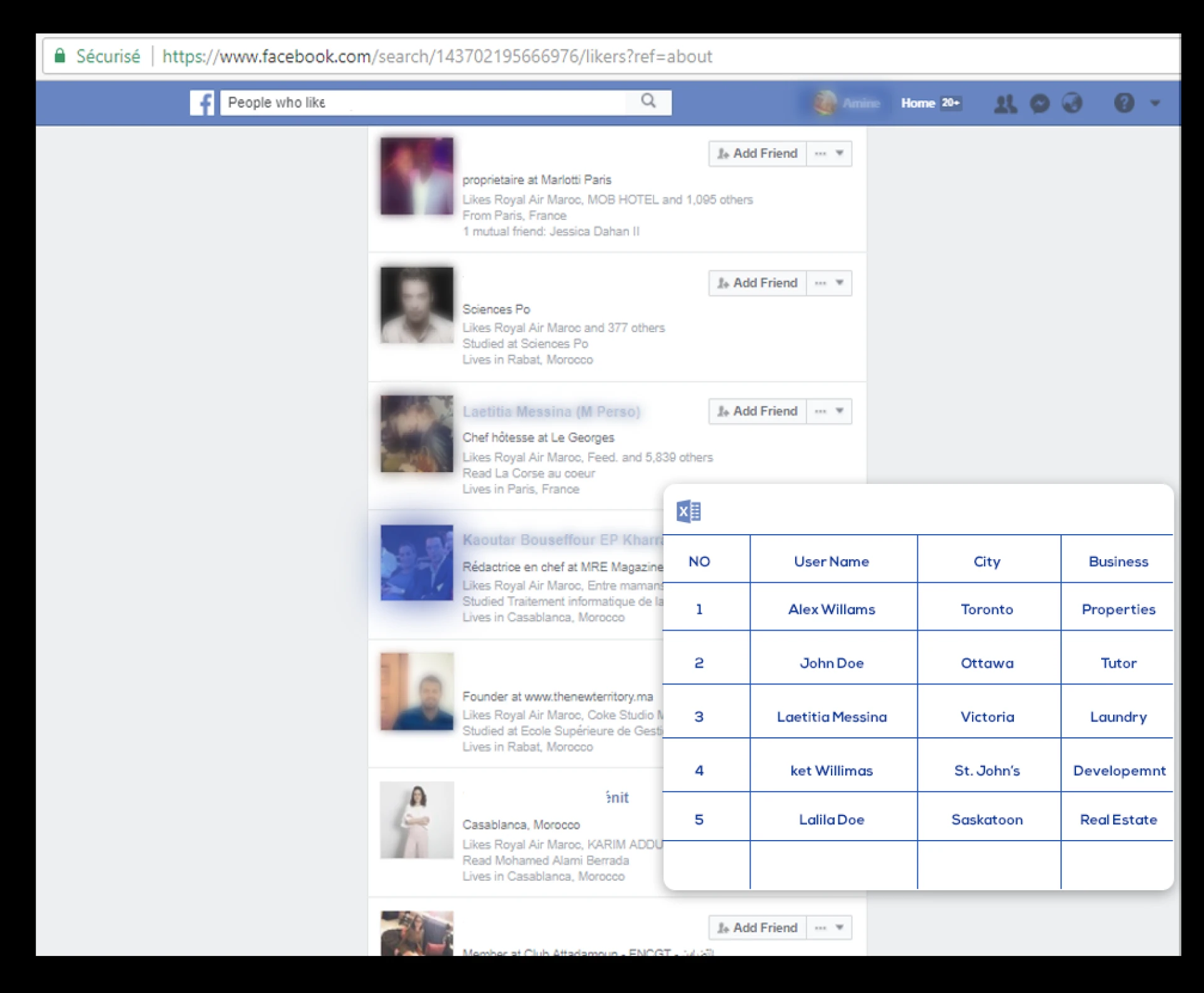 How to scrape facebook Profile Data?