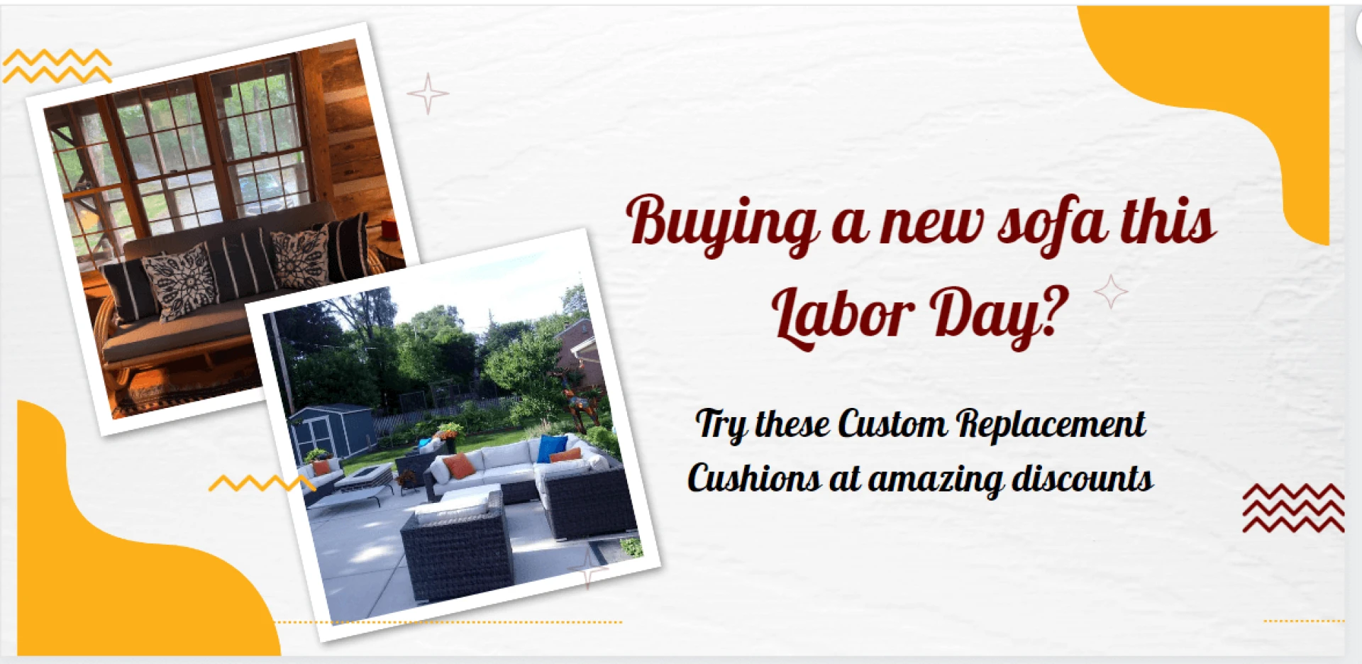 Don’t Miss these Labor Day Discounts on Custom Sofa Cushions