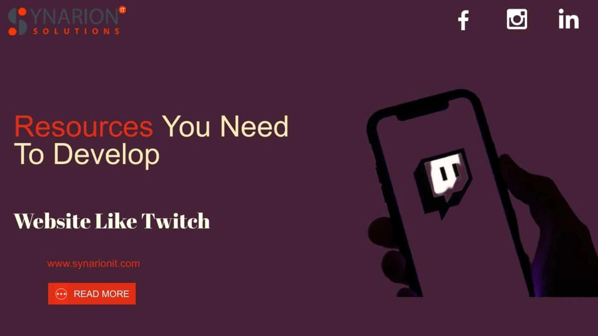 Resources you need to develop a website like twitch