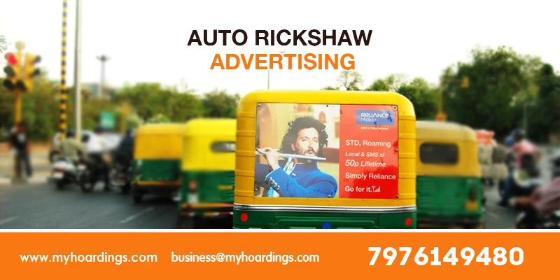 Auto Rickshaw advertising in Gurugram.