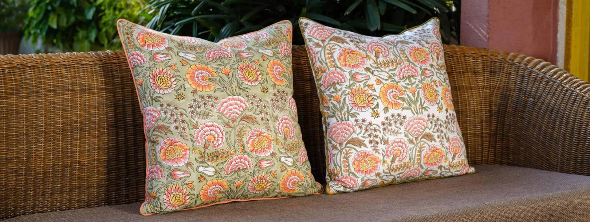 Block Printed Cushions Covers - Roopantaran
