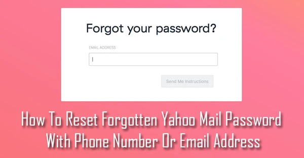 How to recover Yahoo Account