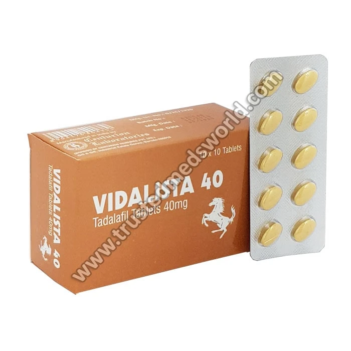Vidalista 40 (Tadalafil) : Reviews, Side Effects, Price | TrustedMedsWorld