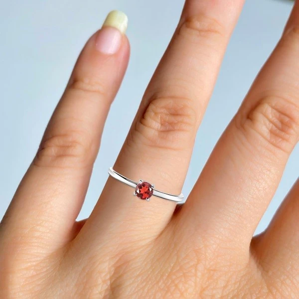 Genuine Garnet Ring At Wholesale Price