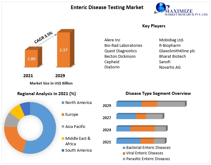Enteric Disease Testing Market Global Top Players, Current Trends, Application, Growth Factors, Future Demands and Forecast to 2029