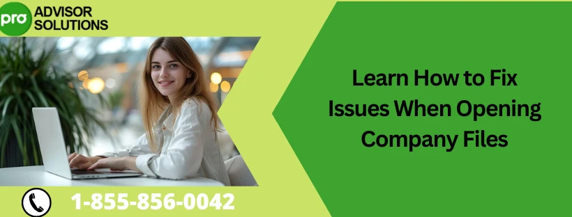 How to fix issues when opening company file