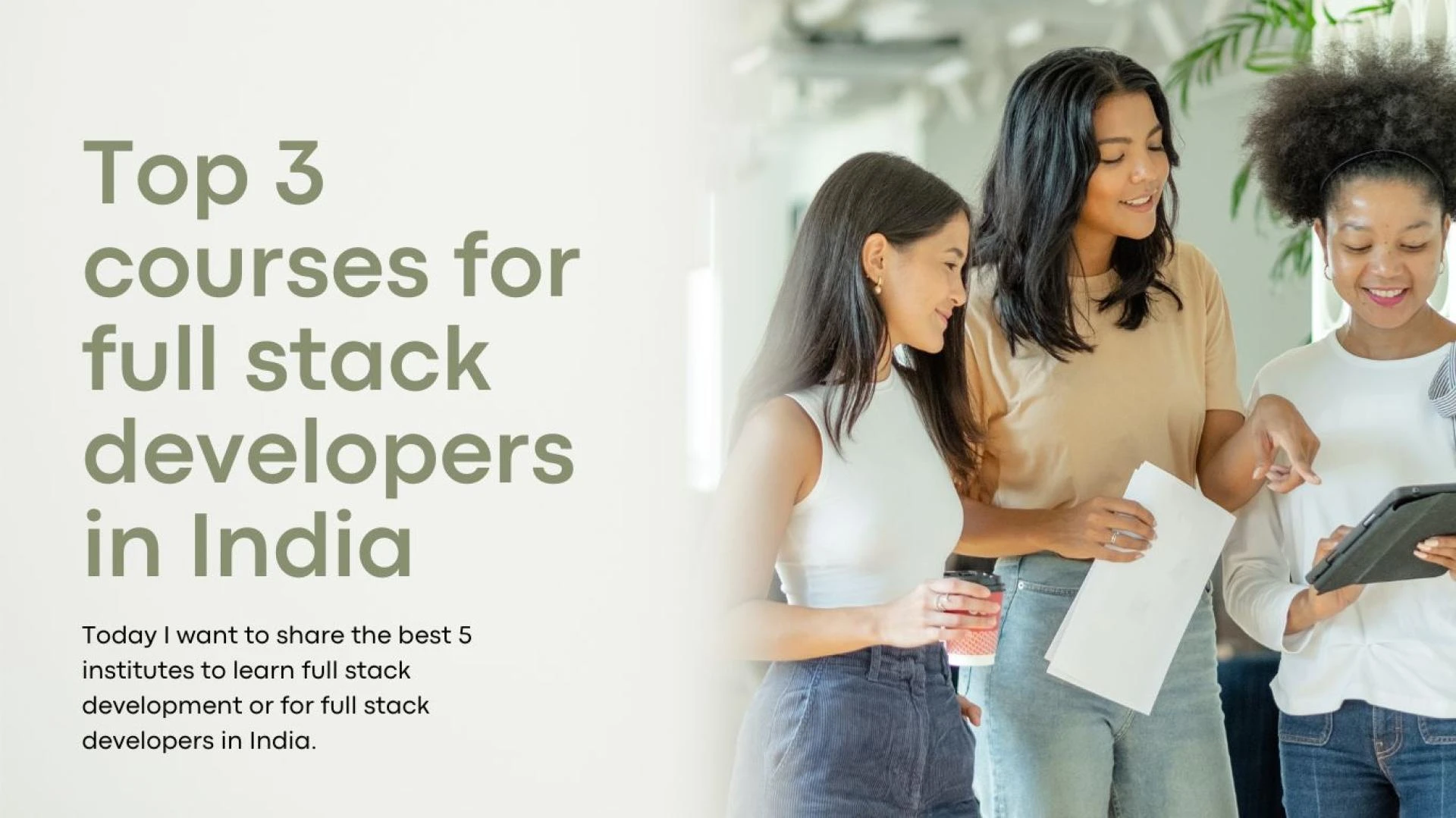 Top 3 courses for full stack developers in India