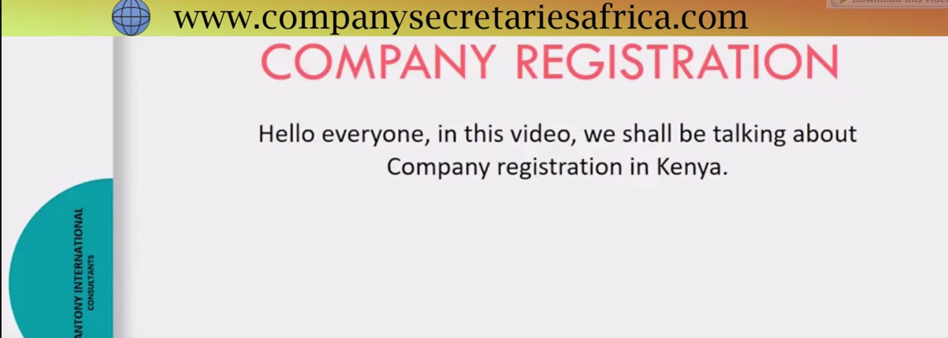 Company Registration In Kenya Process | Limited Company Registration In Kenya