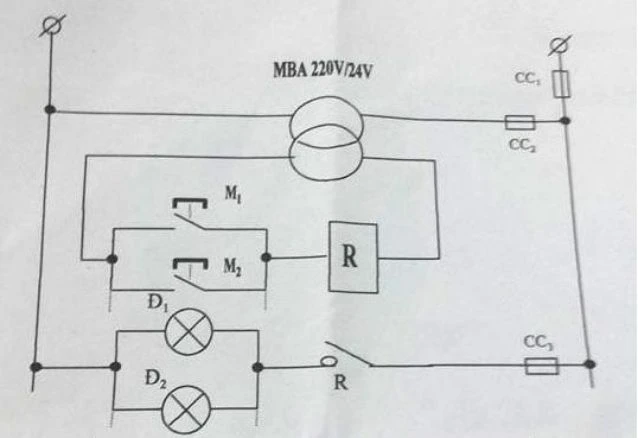 1 vài Bản vẽ sơ đồ đấu điện cầu thang gọn gàng và đẹp mắt