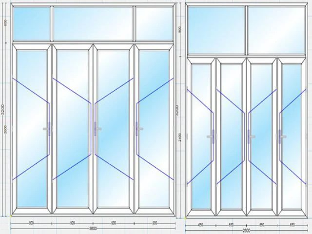 hãy tìm tòi các Kích thước cửa đi 4 cánh đúng chuẩn phong thủy được sử dụng phong phú