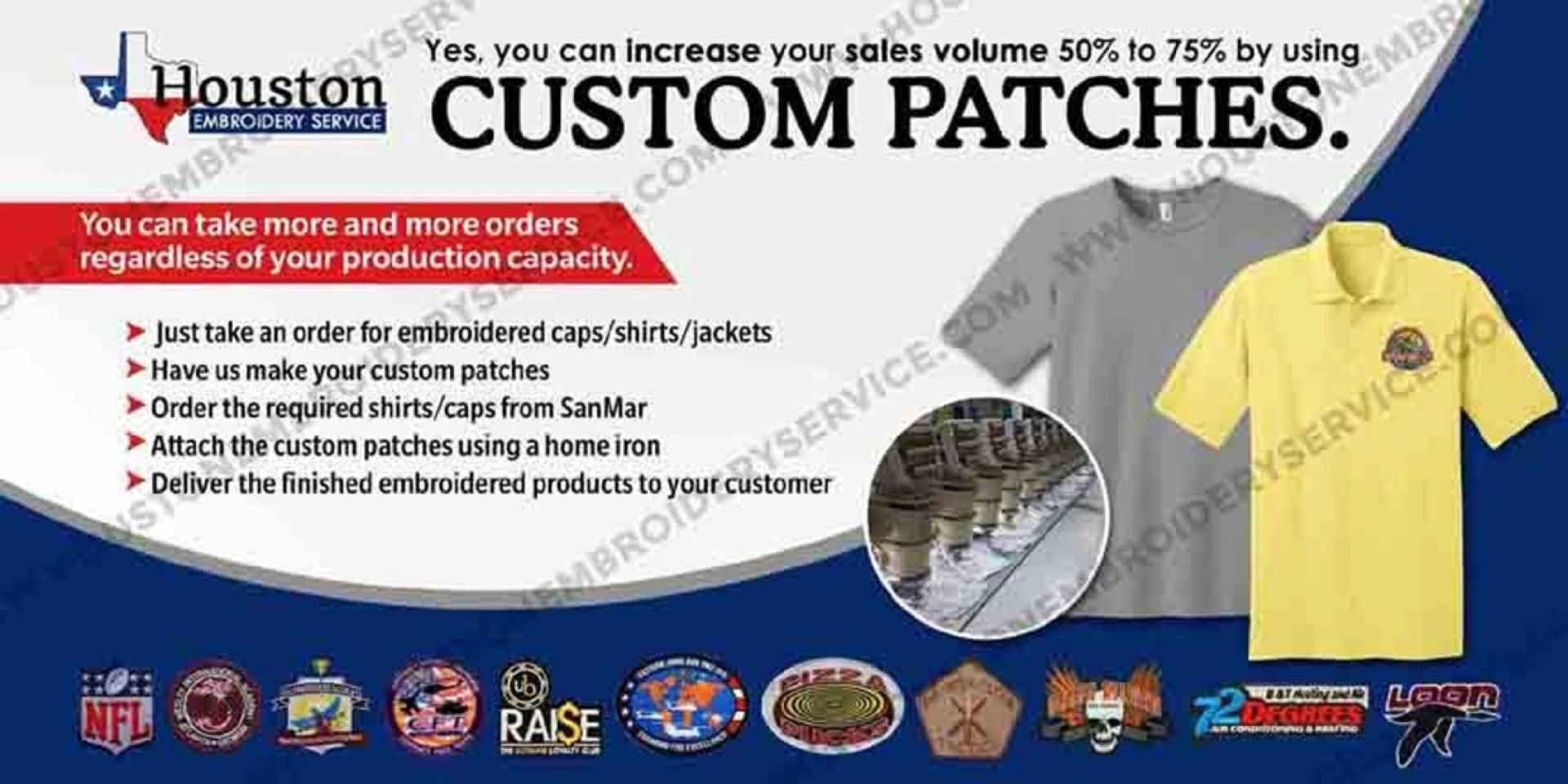 Houston Embroidery Service - Custom Patches &amp; Embroidered Patches
