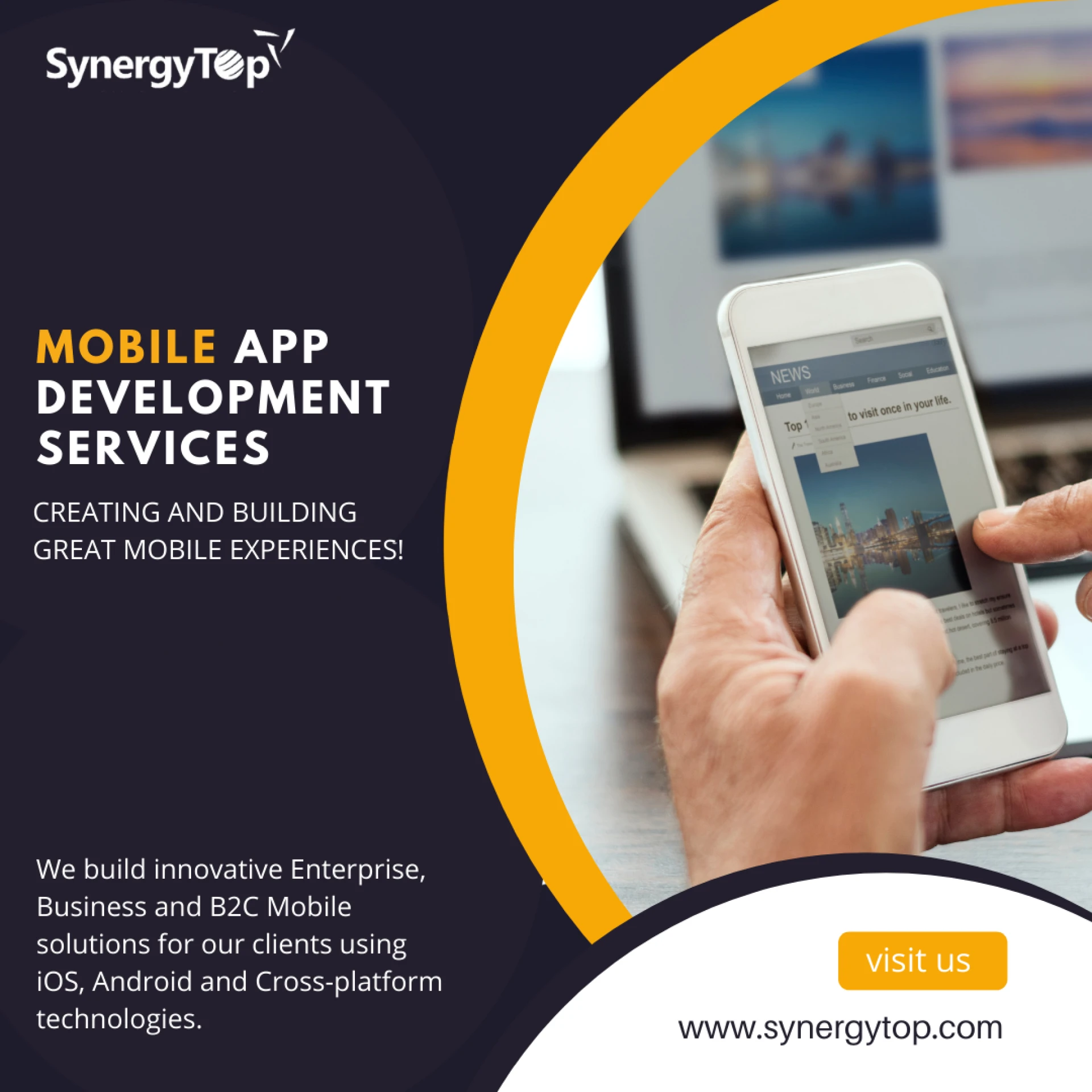 Custom Mobile Application Development Company in San Diego, Los Angeles | SynergyTop