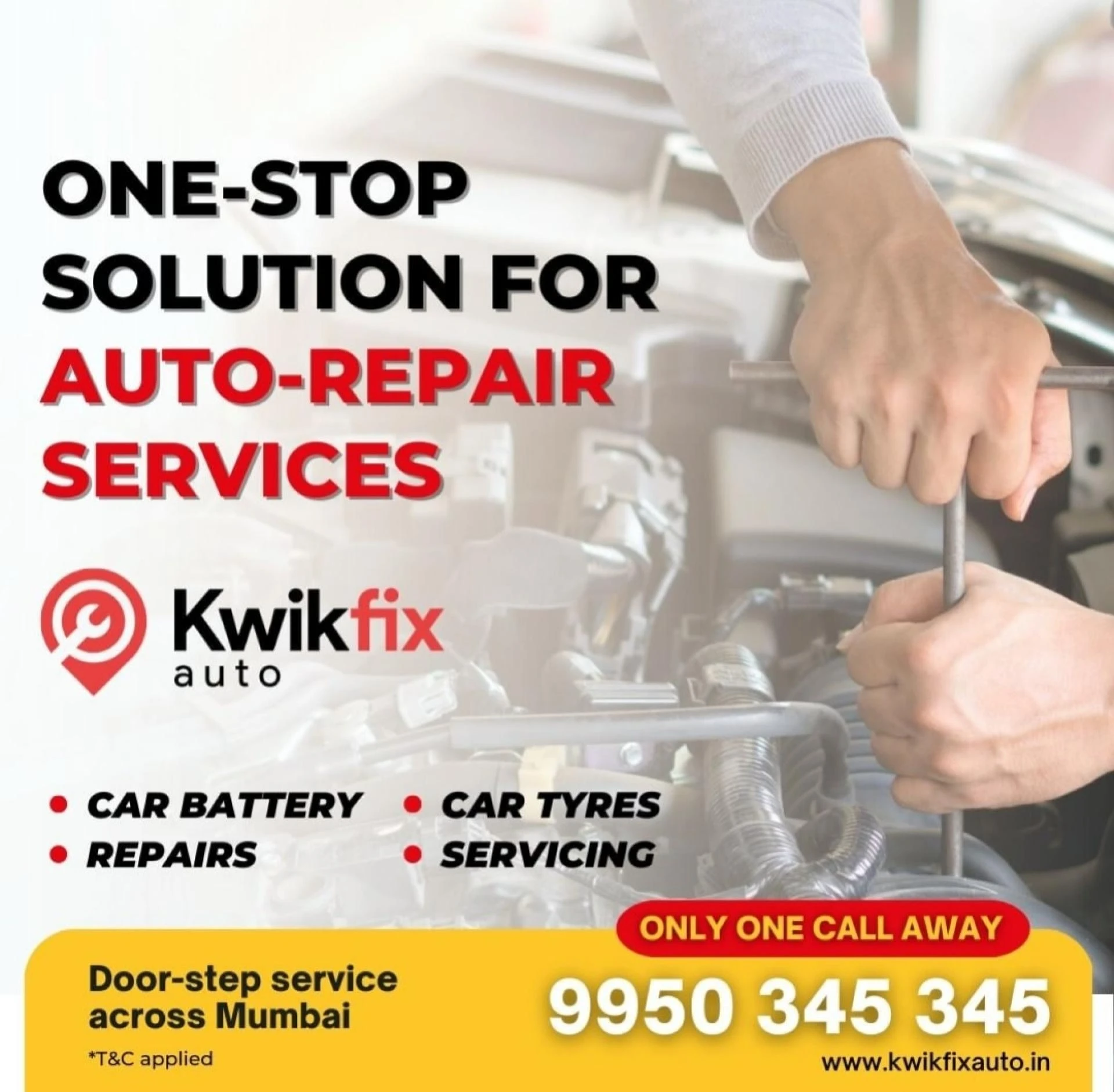 Tire puncture services by Kwikfix Auto