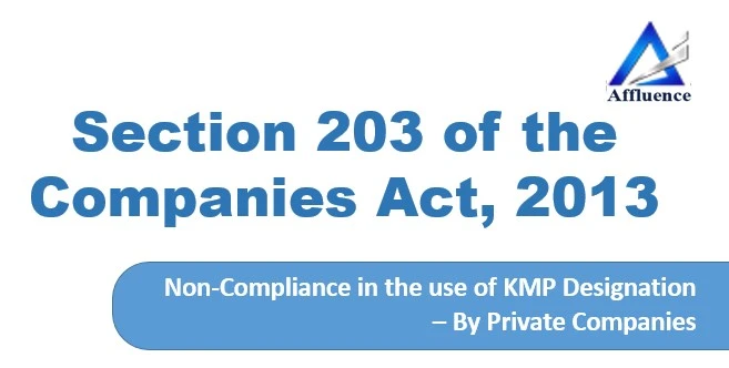 Non-Compliance in the use of KMP Designation – By Private Companies